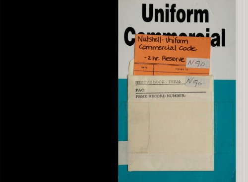 Uniform Commercial Code in a Nutshell