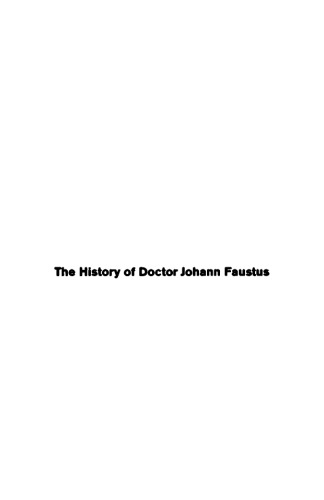 The History of Doctor Johann Faustus