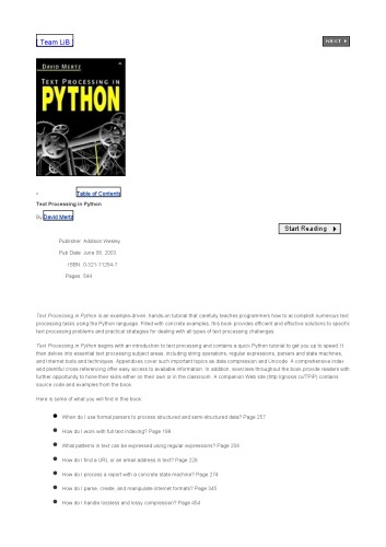 Text processing in Python