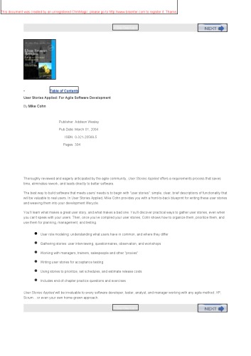 User stories applied for agile software development
