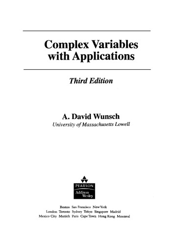 Complex Variables with Applications