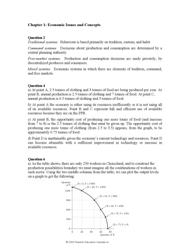 Economics, 11th Canadian Edition, Answers to Even-Numbered Questions