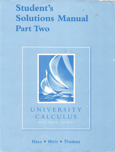 Student's Solutions Manual Part Two for University Calculus
