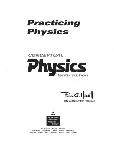 Media workbook : Conceptual physics, 10th ed., media update, Paul G. Hewitt