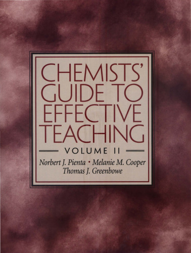 Chemists' guide to effective teaching