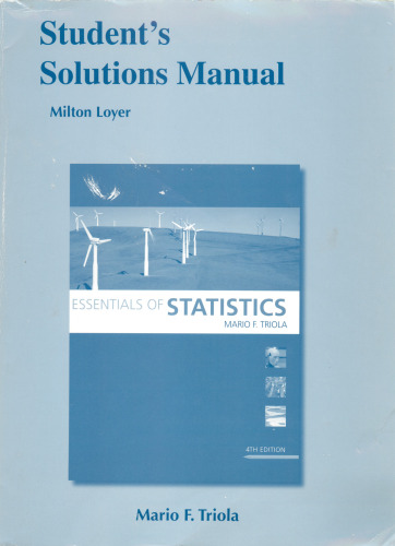 Student's Solutions Manual for Essentials of Statistics, Fourth Edition
