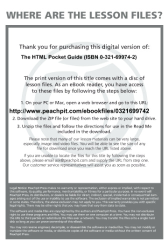The HTML Pocket Guide