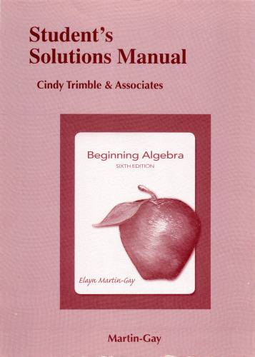 Student's Solutions Manual for Beginning Algebra, 6th Edition