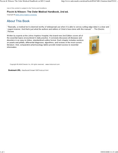 Osler Medical Handbook