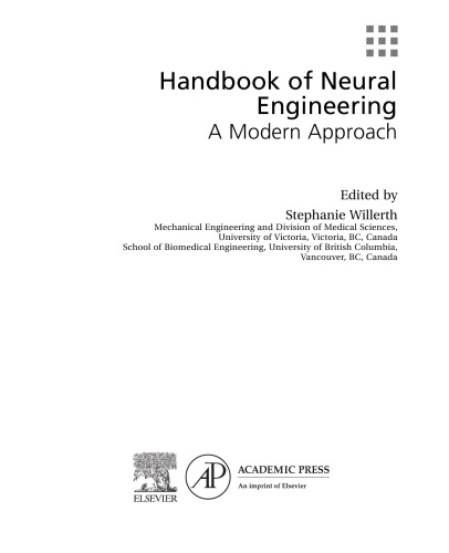 Handbook of Neural Engineering: A Modern Approach