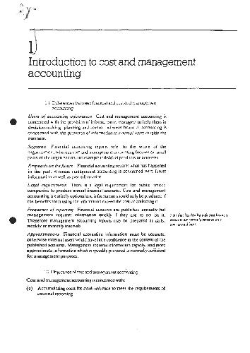 Cost Accounting: An Introduction to Cost Management