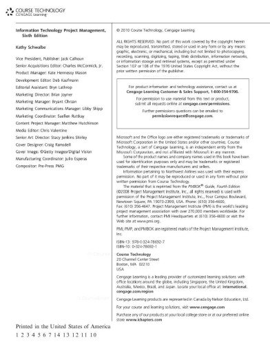 Information Technology Project Management , Sixth Edition