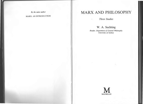 Marx and Philosophy