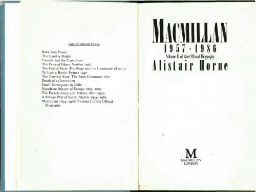 Macmillan Vol.2: 1957-86