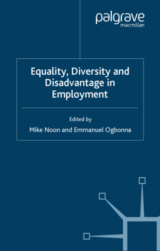 Equality, Diversity and Disadvantage in Employment