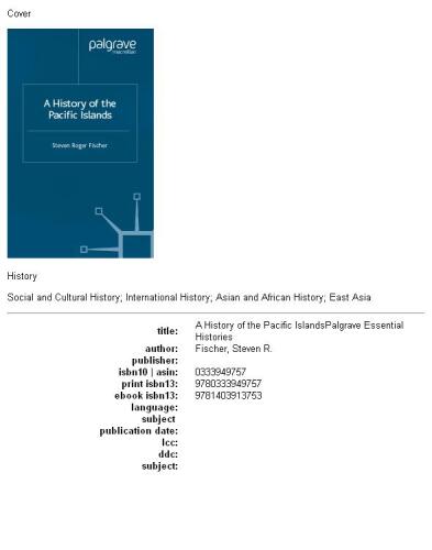 A history of the Pacific Islands