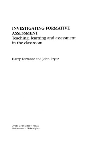 Investigating Formative Assessment
