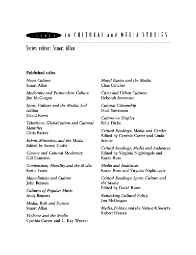 Critical readings: The Media and Gender Reader