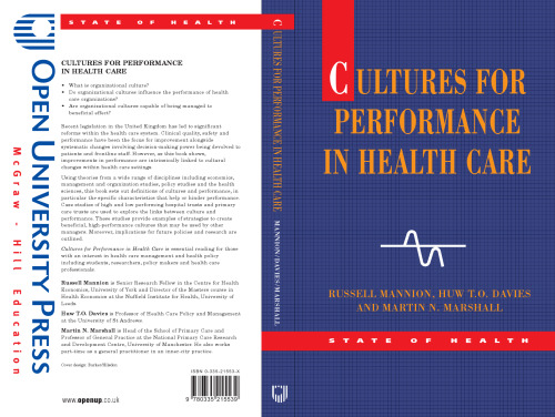Cultures for Performance in Health Care