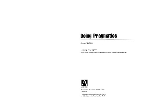 Doing Pragmatics
