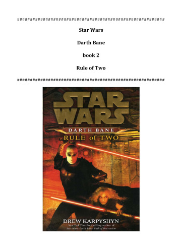 Rule of Two (Star Wars: Darth Bane, Book 2)