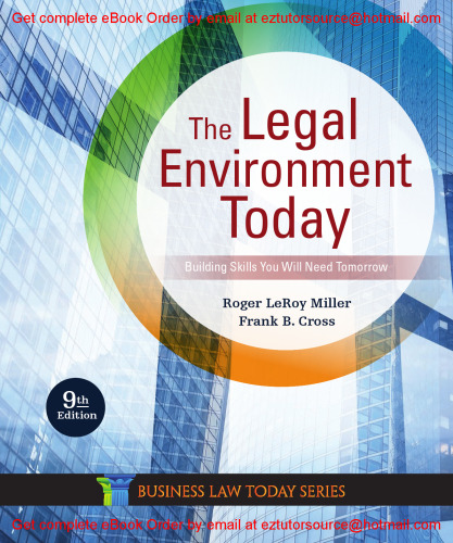 The Legal Environment Today