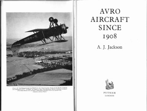 Avro Aircraft Since 1908