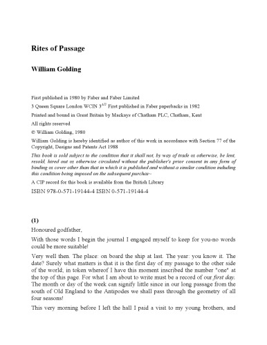 Rites of Passage