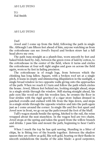 As I Lay Dying: The Corrected Text (Modern Library)