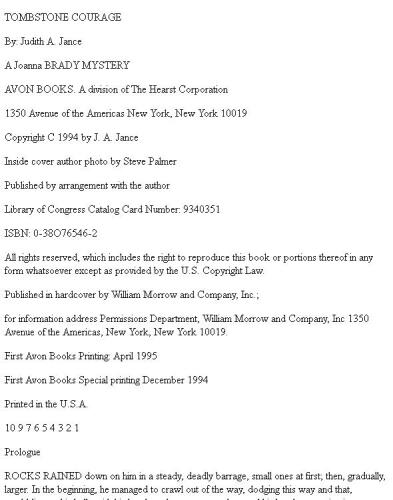 Tombstone Courage: A Joanna Brady Mystery