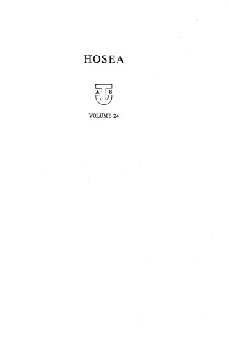 Hosea: 24 (Anchor Bible S.)
