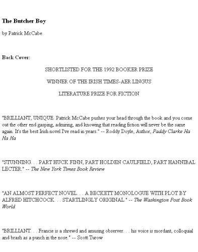 The Butcher Boy