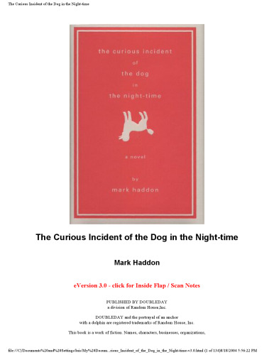 The Curious Incident of the Dog in the Night-Time: A Novel