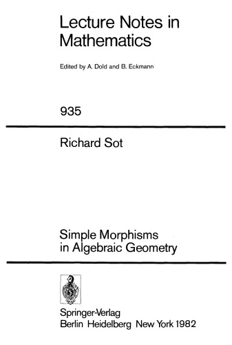 Simple Morphisms in Algebraic Geometry