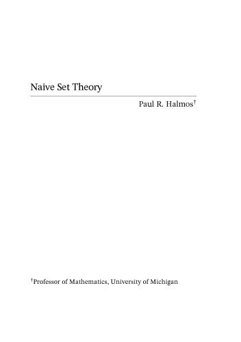 Naive set theory,