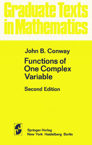 Functions of One Complex Variable