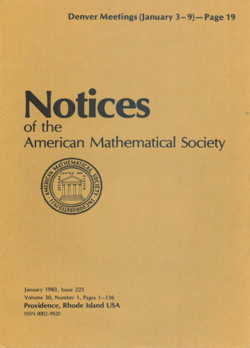 Notices of the American Mathematical Society