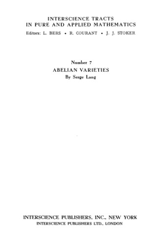 Abelian varieties