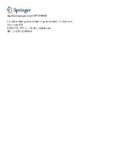 Solutions manual for The Art of Writing Reasonable Organic Reaction Mechanisms