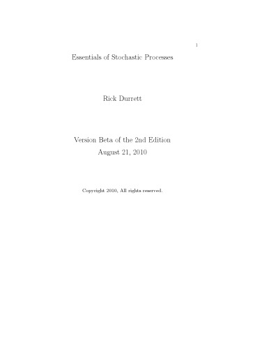 Essentials of Stochastic Processes