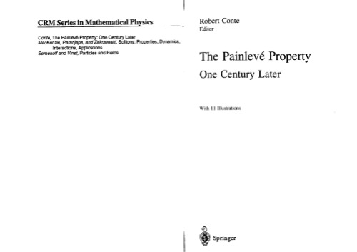 The Painleve property, one century later