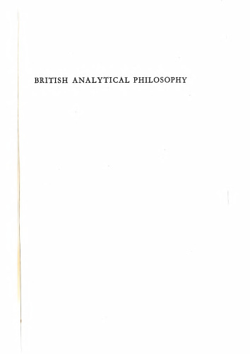 British Analytical Philosophy
