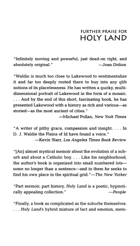 Holy Land: A Suburban Memoir