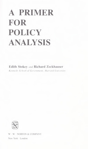 A primer for policy analysis