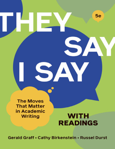 "They Say / I Say" with Readings Fifth Edition
