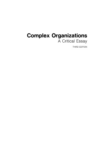 Complex Organizations