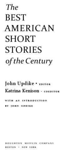 The Best American Short Stories of the Century