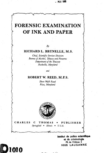 Forensic Examination of Ink and Paper