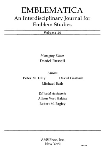Emblematica : an interdisciplinary journal for emblem studies
