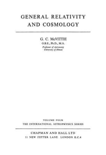 General Relativity and Cosmology